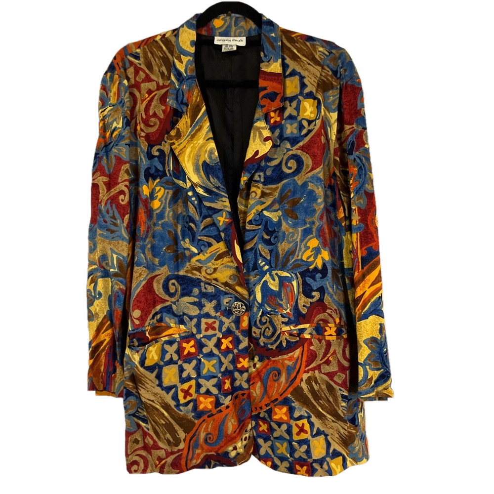 Intriguing Threads Colorful Fall blazer size M
W8